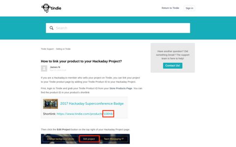 How to link your product to your Hackaday Project? – Tindie ...