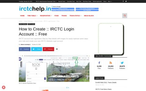 How to Create :: IRCTC Login Account :: Free | IRCTC Help