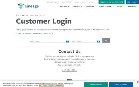Customer Login | Lineage Logistics