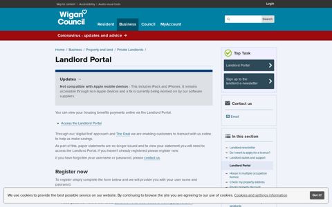 Landlord Portal - Wigan Council