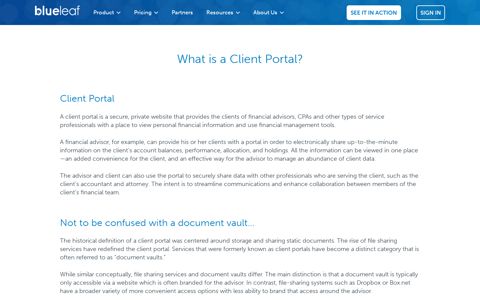 What is a Client Portal? – Blueleaf