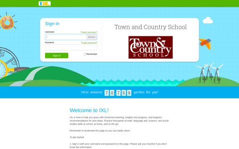 Town and Country School - IXL