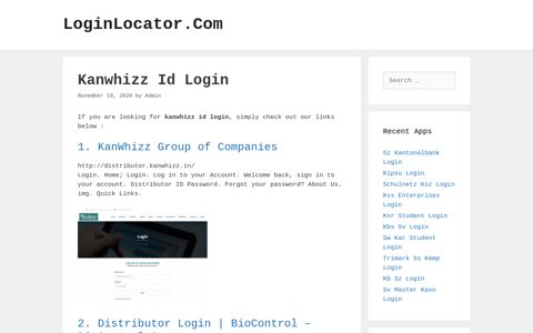 Kanwhizz Id Login - LoginLocator.Com