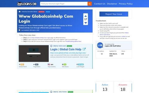 Www Globalcoinhelp Com Login - Logins-DB