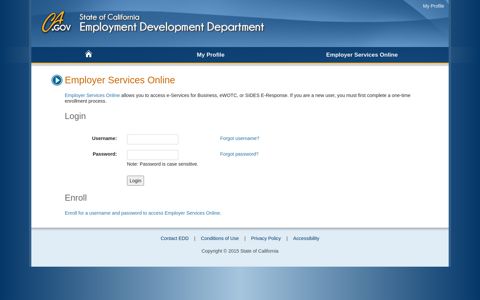 Employer Services Online Login