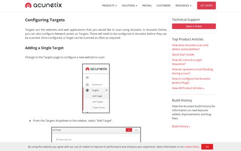 Configuring Targets | Acunetix