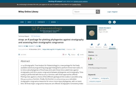 strap: an R package for plotting phylogenies against ...