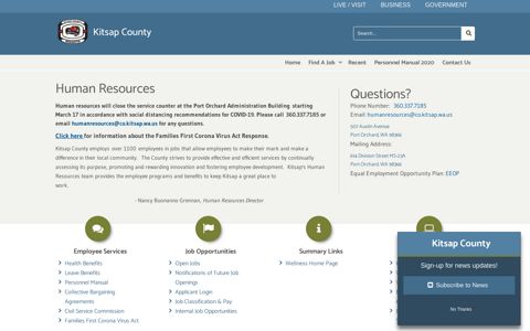 Human Resources - Kitsap County