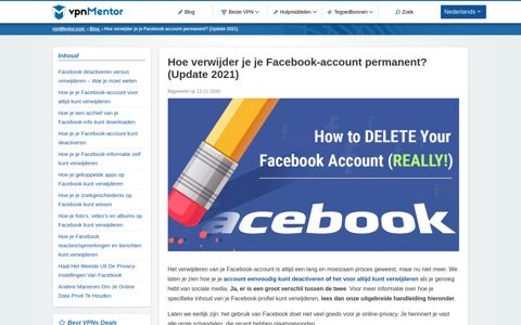 Hoe verwijder je je Facebook-account permanent? (Update ...