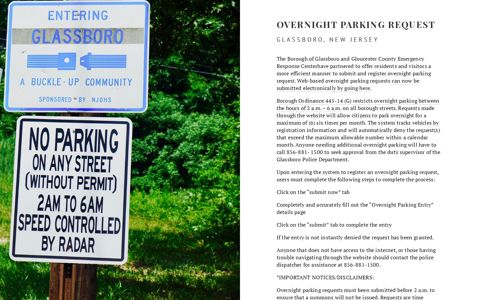 Overnight Parking — Official Website of the ... - Glassboro