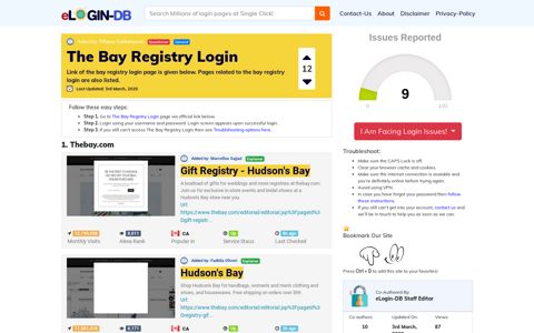 The Bay Registry Login