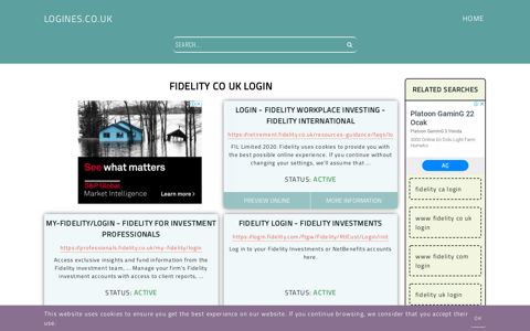 fidelity co uk login - General Information about Login