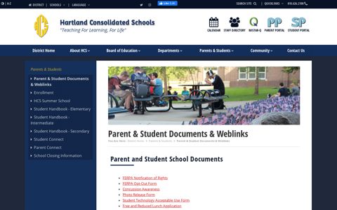 Parent & Student Documents ... - Hartland Consolidated Schools