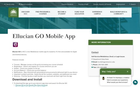 Ellucian GO Mobile App | Hagerstown Community College