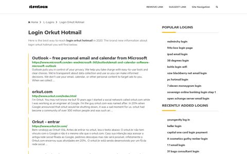 Login Orkut Hotmail ❤️ One Click Access - iLoveLogin