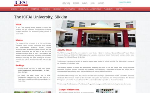 ICFAI University, Sikkim | Full-time Campus Programs ...