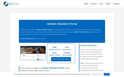 Idolben Resident Portal - Find Official Portal - CEE Trust