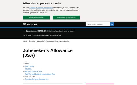 Jobseeker's Allowance (JSA): Your JSA claim - GOV.UK