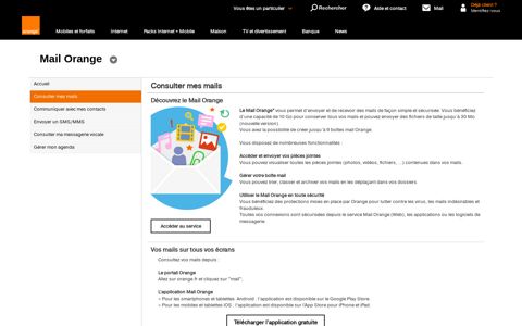 Mail Orange : boite mail, adresse mail, compte messagerie ...