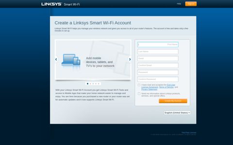 Create a Linksys Smart Wi-Fi Account