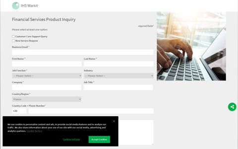Sign up for a IHS Markit login