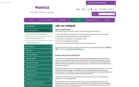 Join our network | Aetna Better Health of Kentucky