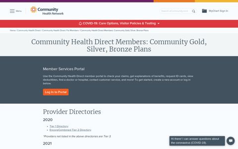 Community Health Direct Members: Community Gold, Silver ...