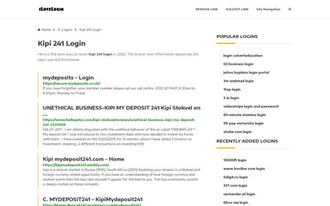 Kipi 241 Login ❤️ One Click Access - iLoveLogin