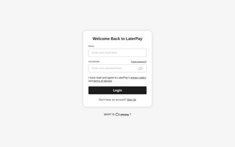 Welcome Back to LaterPay