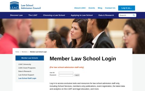 Member Law School Login | The Law School ... - LSAC