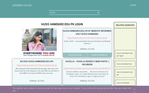 husis hamdard edu pk login - General Information about Login