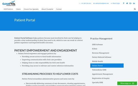 Patient portal Software|Online Patient Portal|Cloudpital