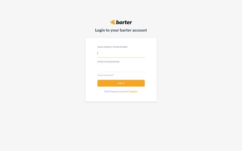Login to your barter account - Barter by FlutterWave