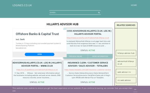 hillarys advisor hub - General Information about Login