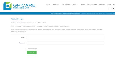 Log in - GP Care Services