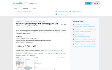 Determining the Exchange Web Services (EWS) URL ...