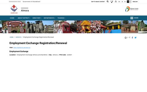 Employment Exchange Registration/Renewal | District Almora ...