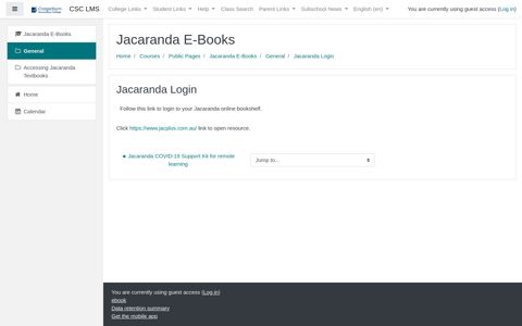 ebook: Jacaranda Login - Craigieburn Secondary College LMS