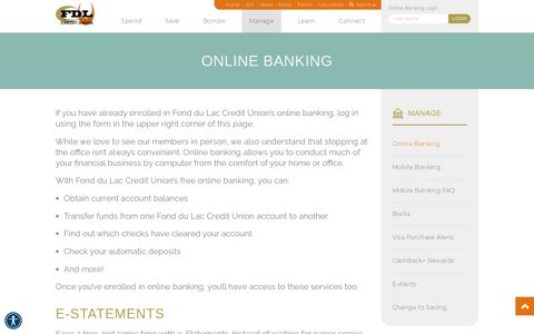 Online Banking - Fond du Lac Credit Union