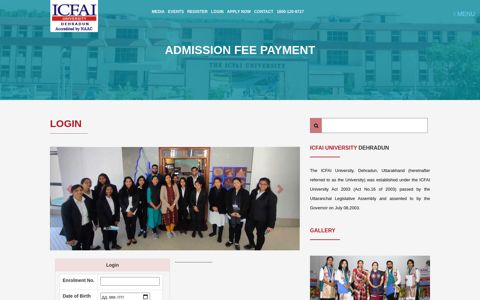 Online Fee Payment MBA Sem-I/III - ICFAI University, Dehradun