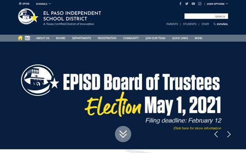 El Paso Independent School District / Homepage