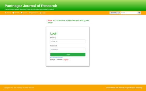 PJR - Pantnagar Journal of Research