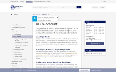 ULCN-account - Leiden University - Universiteit Leiden
