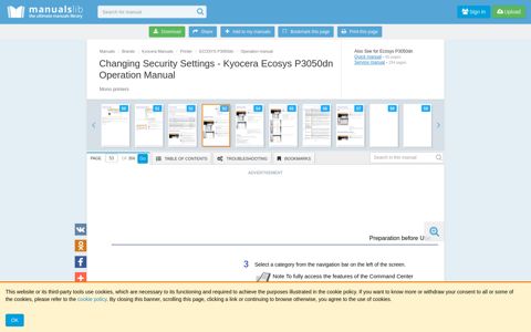 Changing Security Settings - Kyocera Ecosys P3050dn ...