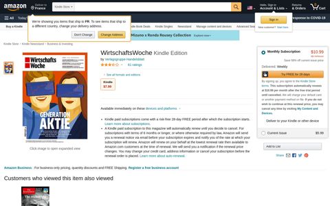 WirtschaftsWoche: Kindle Store - Amazon.com