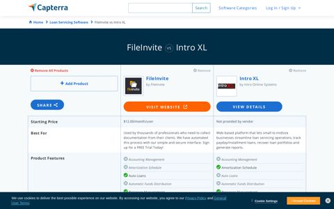 FileInvite vs Intro XL - 2020 Feature and Pricing Comparison