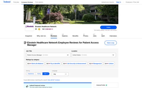 Working as a Patient Access Manager at Einstein Healthcare ...
