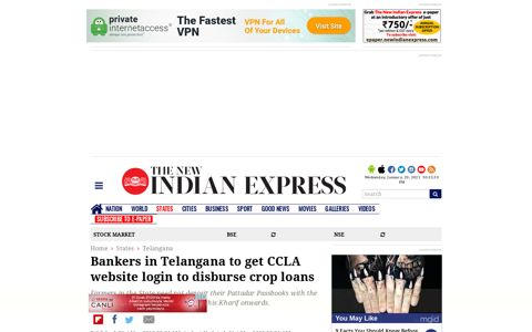 Bankers in Telangana to get CCLA website login to disburse ...