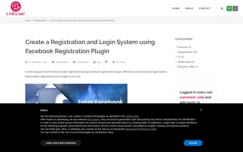 Create a Registration and Login System using Facebook ...