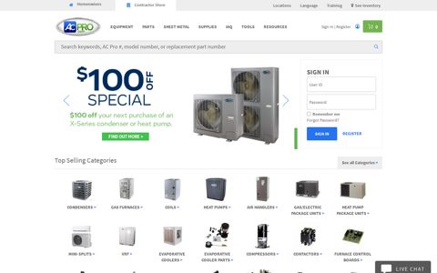 AC Pro Store | HVAC Equipment, Parts & Supplies for ...
